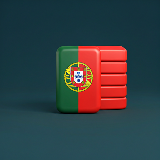 Bandeira de Portugal representando base de dados jurídica local